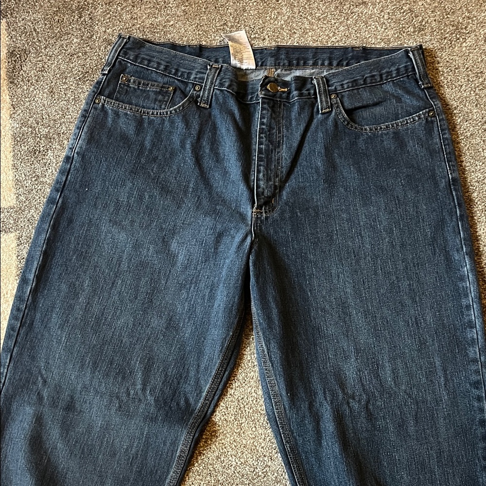 Carhartt Men's Dark Blue Relaxed Jeans - Picture 2 of 4